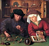 The Money Changer and His Wife; by Quentin Massys; 1514; oil on panel; 70.5 × 67cm