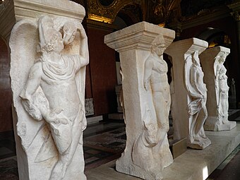 Las Incantadas, sculptures from a portico that adorned the Roman Forum of Thessalonica, 150-230 AD[87]