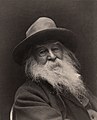 Image 2 Walt Whitman Photograph: George C. Cox; restoration: Adam Cuerden Walt Whitman (1819–1892) was an American poet, essayist and journalist. A humanist, he was a part of the transition between transcendentalism and realism, incorporating both views in his works. Whitman is among the most influential poets in the American canon, often called the father of free verse. His work was very controversial in its time, particularly his poetry collection Leaves of Grass (first published in 1855, but continuously revised until Whitman's death), which was described as obscene for its overt sexuality. More selected portraits