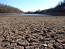 A dry lakebed in California, which is experiencing its worst megadrought in 1,200 years.[17]