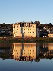 Photographie montrant le château de Montsoreau et la Loire