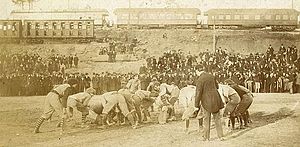 An 1895 football game between Auburn and Georgia