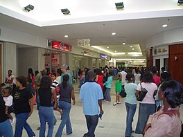 Nigerians shopping in a mall in Lagos