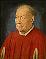 Image 4 Portrait of Cardinal Niccolò Albergati Artwork credit: Jan van Eyck The Portrait of Cardinal Niccolò Albergati is an oil-on-oak-panel painting by the Early Netherlandish painter Jan van Eyck, dating to the 1430s. It is of considerable interest to art historians because van Eyck's preliminary drawing survives. The work depicts Niccolò Albergati, an Italian cardinal and a diplomat working under Pope Martin V, as a visibly ageing cleric, his face seamed with deep lines below the eyes; it is accompanied by notes on the colours to be used in the final painting. A comparison between this drawing and the portrait shows that van Eyck changed several details, such as the depth of the shoulders, the lower curve of the nose, the depth of the mouth and the size of the ear. The finished painting hangs at the Kunsthistorisches Museum, Vienna, while the drawing is in the collection of the Staatliche Kunstsammlungen Dresden. More selected portraits