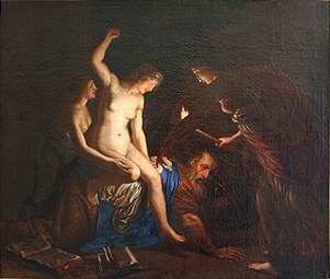 Aristotle and Campaspe,[Q] Alessandro Turchi (attrib.) Oil on canvas, 1713