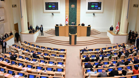 The speaker of Georgia’s parliament on June 3, 2024, said he had signed the divisive “foreign agents” bill into law, despite weeks of protests.